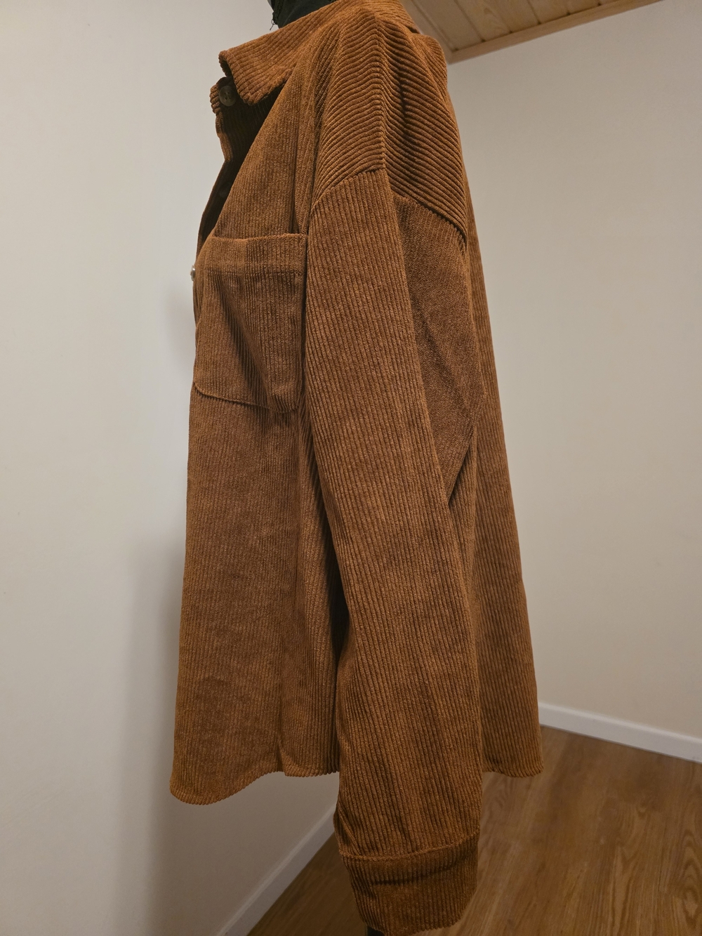 Blu Pepper Women's Corduroy Shirt Jacket in Rust Brown - Picture 5 of 5